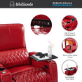 thumbnail image 3 of Weilianda Astronauts Reclining Sofa Electricity Recliner Zero Gravity Chair Top Grain Leather Movie Chair Gaming Sofa with Tray Table USB Charging Cup Holders,Row of 3 Lovesesat Right Red, 3 of 5