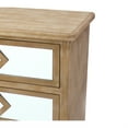 thumbnail image 2 of Wood and Mirror Trim Storage Cabinet with 3 Drawers, Brown and Silver, 2 of 3