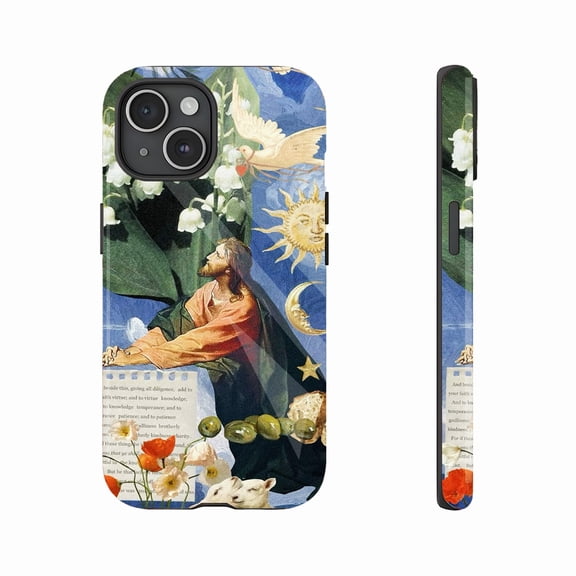Religious Christian Art Phone Case for Faithful Believers Elegant Durable Design with Bible-Inspired Imagery Compatible with iPhone 11/12/13/14/15/16 (Pro Max/Plus)