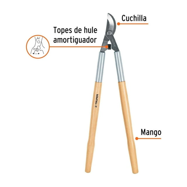 Tijeras para Podar Truper 2 Pack Cn Mango Madera 21' T122 negro