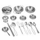 thumbnail image 1 of Juego de 16 utensilios de cocina de acero inoxidable para niños., 1 of 12