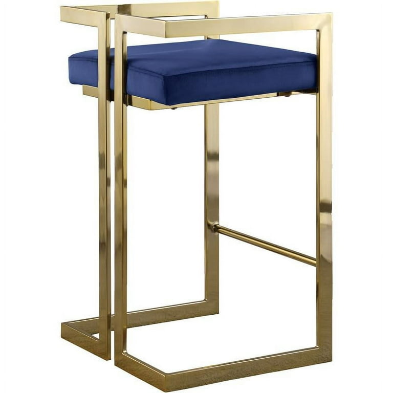 Meridian Furniture Ezra Faux Leather Counter Stool - Gold Meridian Furniture Ezra Faux Leather Counter Stool - Gold