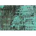thumbnail image 1 of Ahgly Company Machine Washable Indoor Rectangle Oriental Turquoise Blue Industrial Area Rugs, 2' x 4', 1 of 4