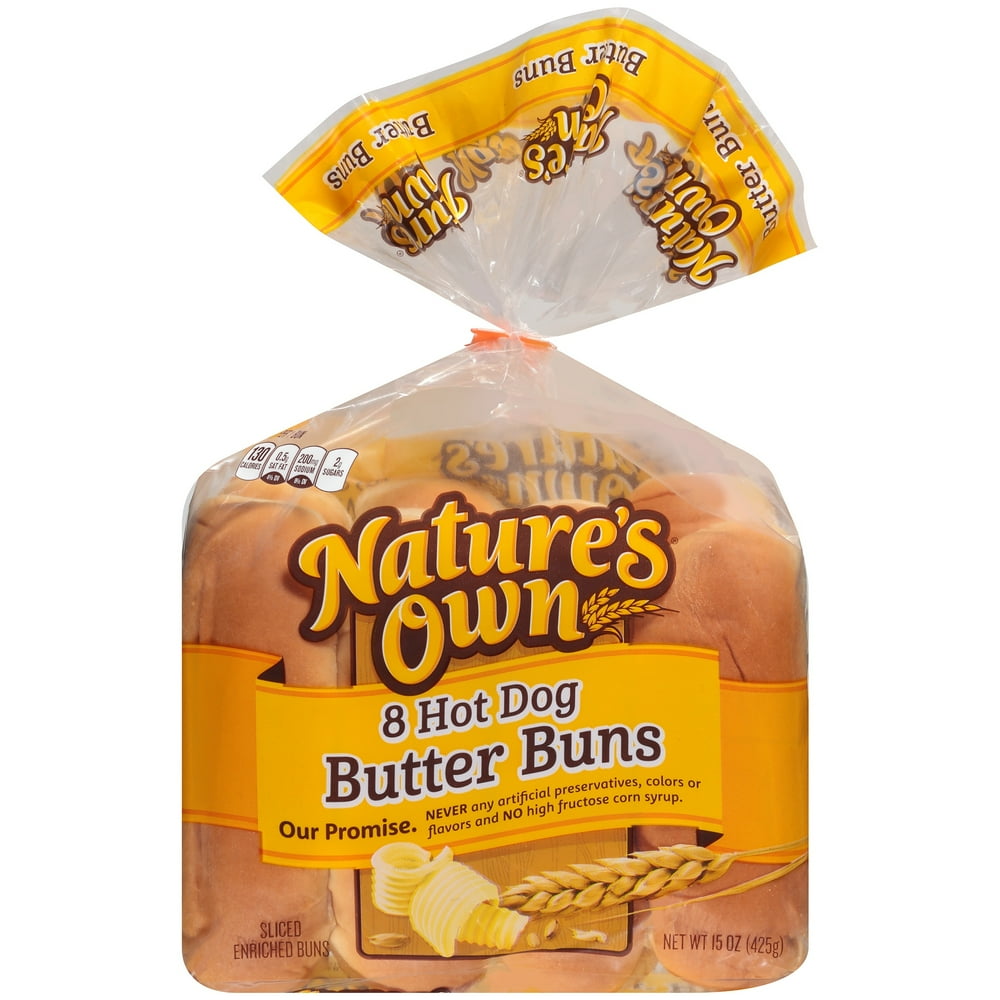 Nature's Own Hot Dog Butter Buns, 15 oz, 8 Count