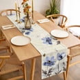 thumbnail image 3 of Purple Spring Floral Table Runner - 70 Inch Long, Kitchen Dining Table Runner Dresser Scarves, Vintage Botanical Retro Art Farmhouse Decor for Coffee Tables Wedding Party Banquet, 3 of 8