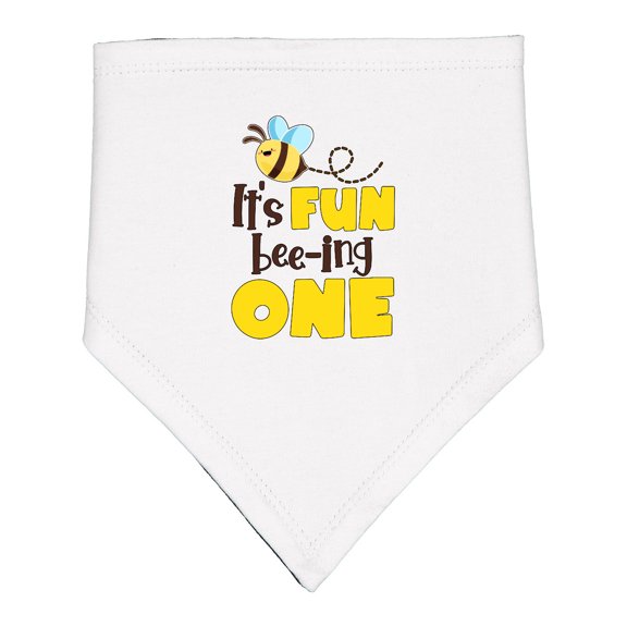 Inktastic It's Fun Bee-ing One Cute Bee First Birthday Baby Bandana Bib