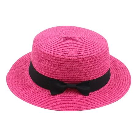 

Toddler Kids Baby Hats Retro Graphic Printed Girls Boys Summer Fedora Straw Wide Brim Floppy Beach Sun Cap Visor Caps Headwear Cozy Stylish Headgears