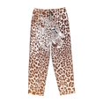 thumbnail image 4 of Haiem Leopard Brown Women's Pajama Pants Ultra Lightweight Pjs Bottoms Sleepwear Bottom Pants With Pocket Drawstring-Medium, 4 of 7
