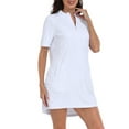 thumbnail image 5 of HDE Women's Short Sleeve UPF 50 Beach Coverup Dress with Hood White XL, 5 of 6