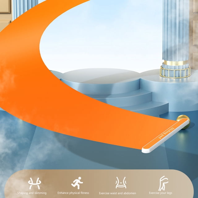 Estera Deslizante De Yoga Colchoneta de entrenamiento de patinaje Manta deslizante Accesorio de ejercicio 200x50cm Naranja Sywqhk Para Estrenar