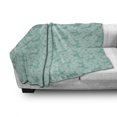 thumbnail image 2 of Floral Soft Flannel Fleece Throw Blanket, Monochrome Design Flower Petals Without Stems Illustration, Cozy Plush for Indoor and Outdoor Use, 50" x 70", Seafoam and Pale Seafoam, by Ambesonne, 2 of 5