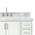 thumbnail image 5 of Ariel Stafford 49 Inch Single Rectangle Sink Vanity With Carrara White Marble Countertop W/1.5" Edge In White, 5 of 11