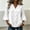 White women fall winter blouses a1, variant on thefmos Women's Fall Winter V Neck 3/4 Sleeve Blouses Ruffle Button Down Casual Solid Tops Loose Pullover Sweater Shirts for Work Travel, Green M