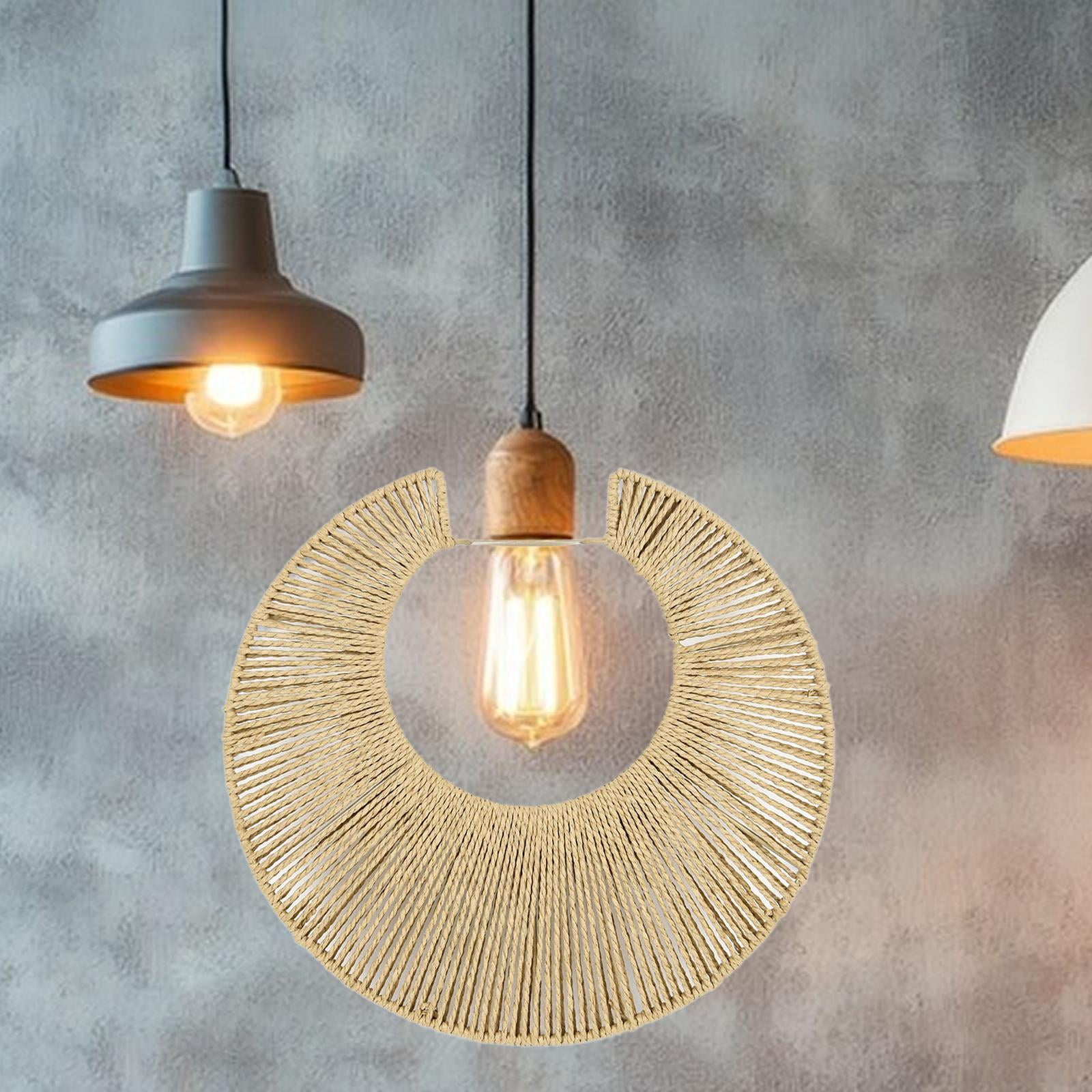 Woven Lampshade Chandelier Cover Eco Friendly Paper Rope for Living Room Bedroom Tea Room