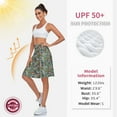 thumbnail image 5 of Women’s Knee Length Golf Skort Long Tennis Skirt with Inner Shorts Pockets High Waist Athletic Workout Skirt UPF50+, 5 of 6