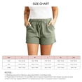 thumbnail image 6 of Women Shorts High Waist Elastic Pants Drawstring Pure Color Shorts Summer Casual Pants Green S, 6 of 6