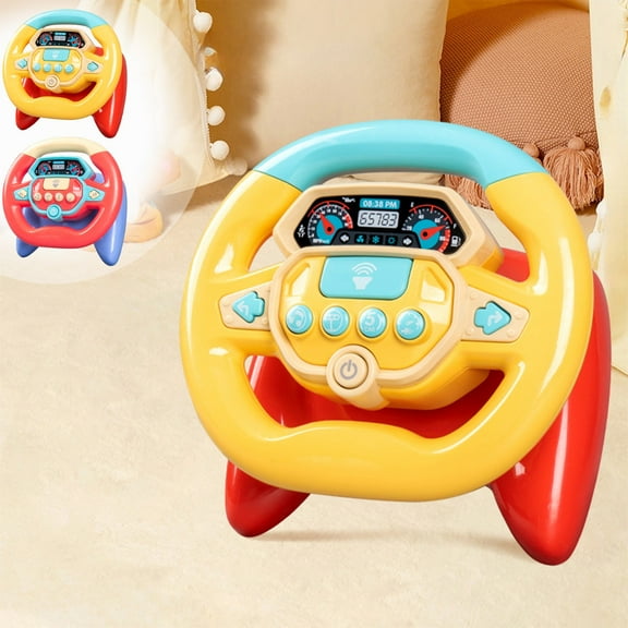Nsxcdh Kids Toys Simulated Steering Wheel Driver Children's Car Rear Seat Driving Simulation Scene Toys Boys and Girls Holiday Birthday Gifts