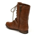 thumbnail image 3 of Breckelles Georgia-86 New Women Leatherette Lace Millitary Mid Calf High Boot, 3 of 6