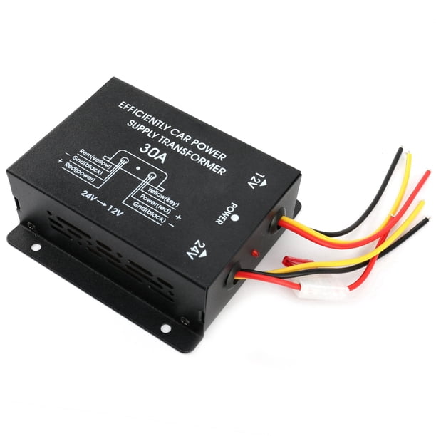 Convertidor de fuente de alimentación para automóvil de 30 A, inversor reductor de 24 V a 12 V