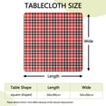thumbnail image 2 of Red Black White Checkerboard Checkered Pattern Square Fitted Tablecloth with Elastic Edge,Square Table Cover,Washable Elastic Table Cover for Home Kitchen Party Decor 34"x34", 2 of 6