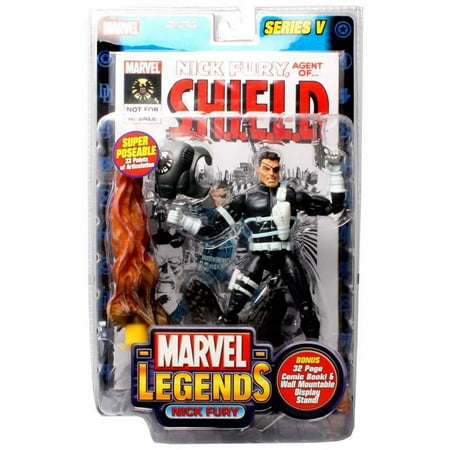 Marvel Legends Series V Nick Fury Action Figure with Comic 2003 Toy Biz 70389