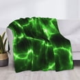 thumbnail image 3 of Yiaed Green Lightning Print Blanket Throw Blanket Soft Cozy Flannel Blanket for Home Bed Sofa Couch Chair-40"x30", 3 of 6