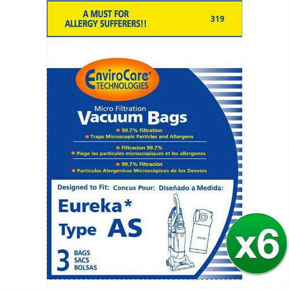 Replacement Vacuum Bag for Envirocare 68155 / 319 (6-Pack) Replacement Vacuum