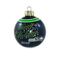 thumbnail image 1 of Forever Collectibles Seattle Seahawks NFL Happy Holidays Glass Ball Ornament, 1 of 1