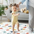 thumbnail image 2 of Premium Foam Baby Play Mat59" X 59", Thick One-Piece Crawling Mat, Odorless Baby Mat Floor Mat, Non-Slip Cushioned Baby Playmat for Infants,Babies,Toddlers.  Machine Washable for Easy Care- Sweet, 2 of 12