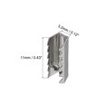 thumbnail image 2 of Uxcell Belt Buckle End Tips, 0.43 Inch Ribbon Crimp End Fasteners, Silver Tone 100 Pack, 2 of 7