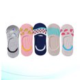 thumbnail image 5 of ELAYARD 5-Pack Women's Invisible Boat Socks, Low Cut Cotton Socks with Non- Grip, Assorted Colors for Everyday Comfort, 5 of 7