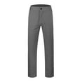 thumbnail image 4 of Fgnfyis Men's Solid Color Skinny Casual Pants Seasonal Belted Drawstring Pants Men Pants Grey M, 4 of 7