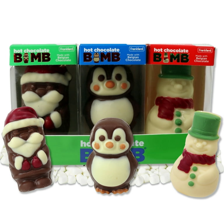 Hot Chocolate Bombs Variety Pack Santa Penguin Gnome Pack of 3