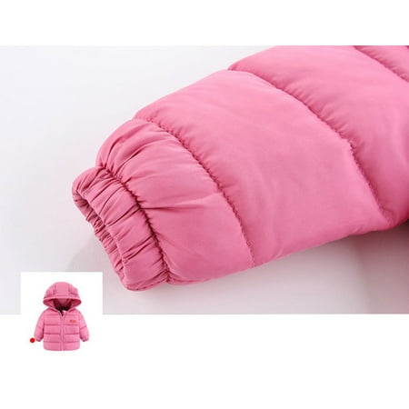 

dmqupv Toddler Kids Baby Boys Girls Winter Warm Jacket Outerwear Letter Bear Ears Coats Hooded Padded Outwear baby boy coat Outerwear Khaki 4-5 Years