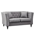 thumbnail image 2 of Home Square 2 Piece Set with Microfiber Living Room Loveseat and Chair in Gray, 2 of 13