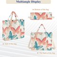 thumbnail image 6 of FORMRS Womens Corduroy Tote Bag Crossbody Shoulder Handbag with Pocket, Watercolor Butterflies, 6 of 7