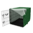 thumbnail image 3 of Irish Dog Crate Cover, St. Patrick's Day Celebration Inspired Vintage Pattern Argyle Tartan Dots, Easy to Use Pet Kennel Cover for Dogs, 35" x 23" x 27", Green Dark Green White, by Ambesonne, 3 of 6