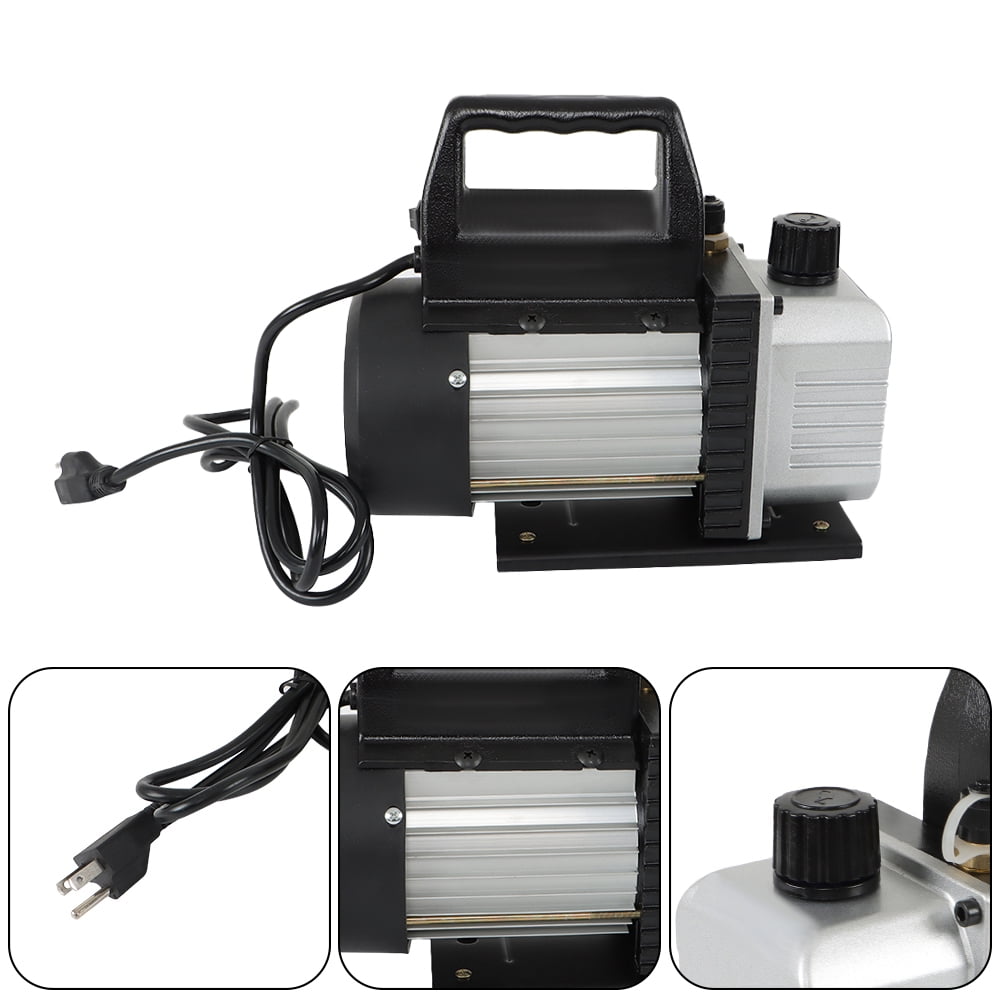 findmall 3 CFM 5PA 1720 RPM Air Vacuum Pump with HVAC R134A AC Gauge Set Complete Kit