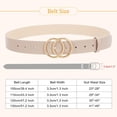 thumbnail image 6 of Women Leather Belt Fashion Double O-Ring Soft Faux Leather Waist Belts For Jeans Dress, 6 of 6