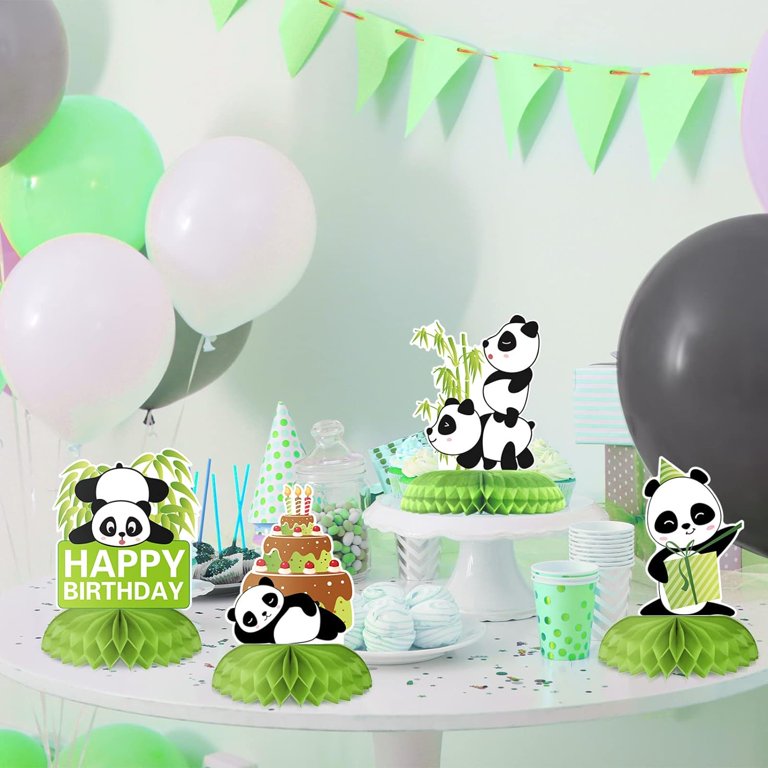 Panda Decorations 12 Piece Panda Party Decorations - Honeycomb ...