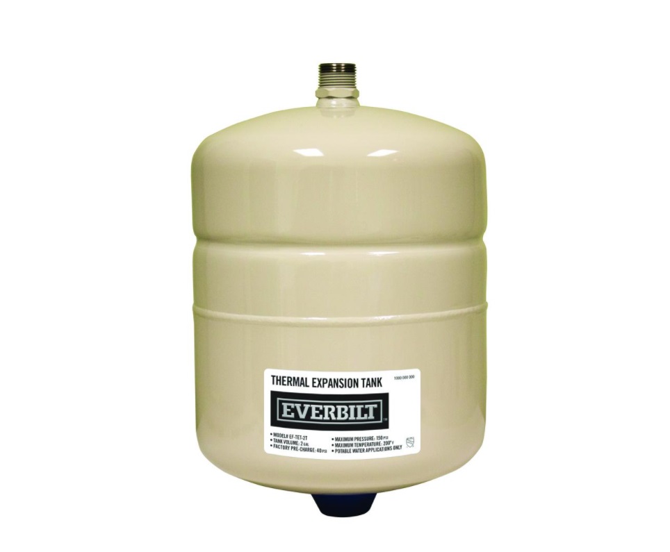 Neo-Pure 0.52 Gallon Thermal Expansion Tank - 3/4" MNPT, White, For Water Heaters With Backflow Preventers, Butyl Diaphragm, Corrosion-Resistant