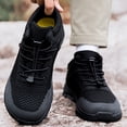 thumbnail image 5 of NOKIO Men Knit Walking Sneakers Breathable Wide Toe Athlet𝗂c Shoes with Adjustable Elastic Strap, Non-S𝗅ip Durab𝗅e Hiking Shoes Summer Lightweight Running Shoes for Back to College, 5 of 8