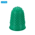 thumbnail image 3 of Uxcell Rubber Finger Tips Silicone Thumb Fingertip Protector Covers Guard Pads Thimble Grips Green Small Size 10 Pack, 3 of 5