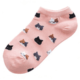 thumbnail image 5 of Women Socks 5 Pack Cute Cat Pattern Ankle Socks Breathable Soft Lightweight Low Cut Socks Casual Fun Socks for Women, 5 of 6