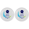 Nivea Soft Refreshingly Soft Moisturizing Cream for Face, Body and Hands Travel Size 0.84 oz Pack of 2