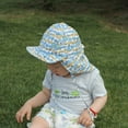 thumbnail image 3 of Sunisery Baby Boys Girls Sun Hat Breathable Adjustable Summer UPF 50+ Sun Protection Beach Wide Brim Flap Hat, 3 of 5