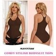 thumbnail image 4 of MANIFIQUE Women V Neck Smoothing Shapewear Bodysuit, Seamless Shaping Fit & Comfortable Support, Sizes S–3XL, 4 of 7