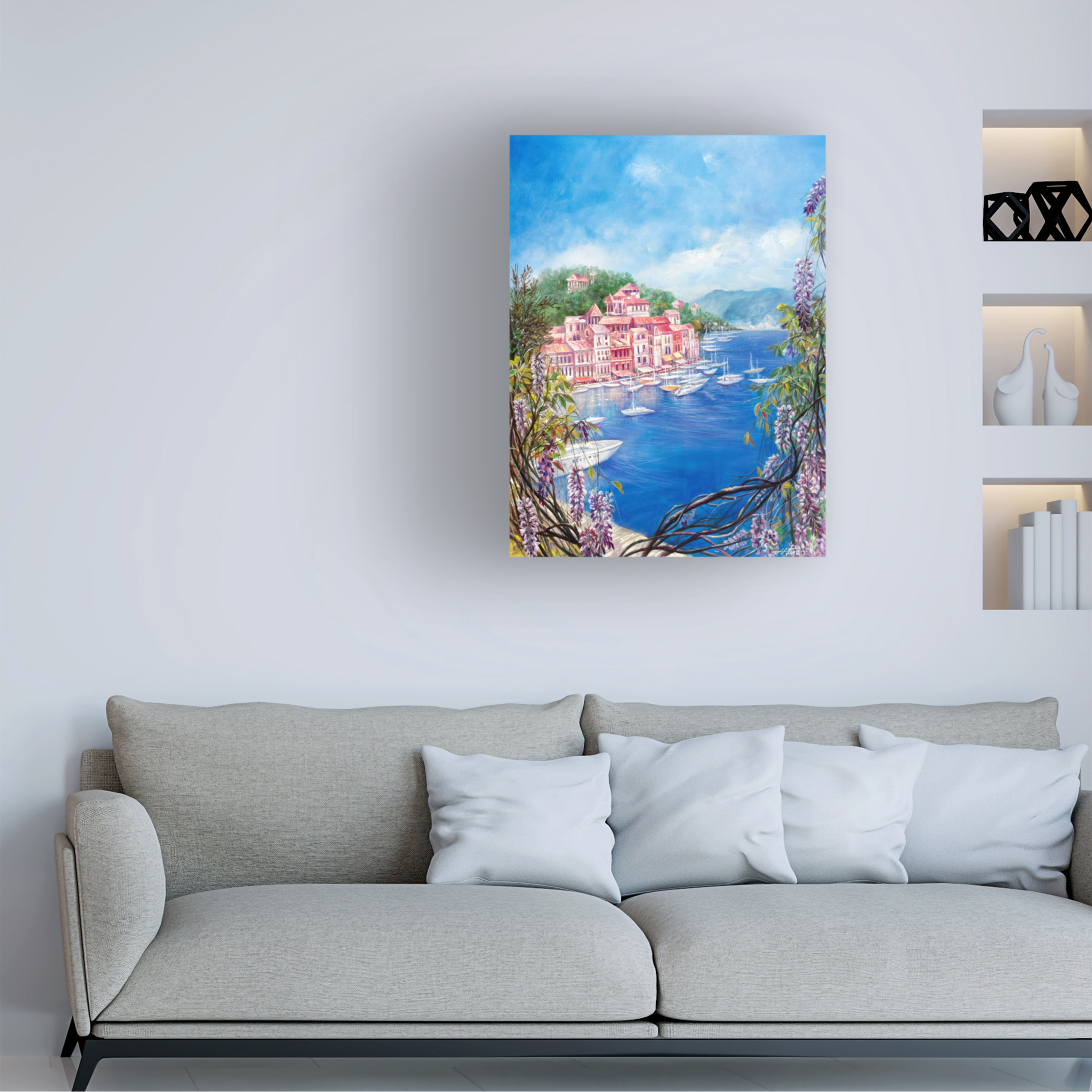 Trademark Fine Art 'Mediterranean Town III' Canvas Art by Li Bo