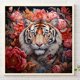 thumbnail image 3 of Pintura de diamante 5D DIY taladro redondo completo parcial AB Tigera Kit 45x45cm, 3 of 9