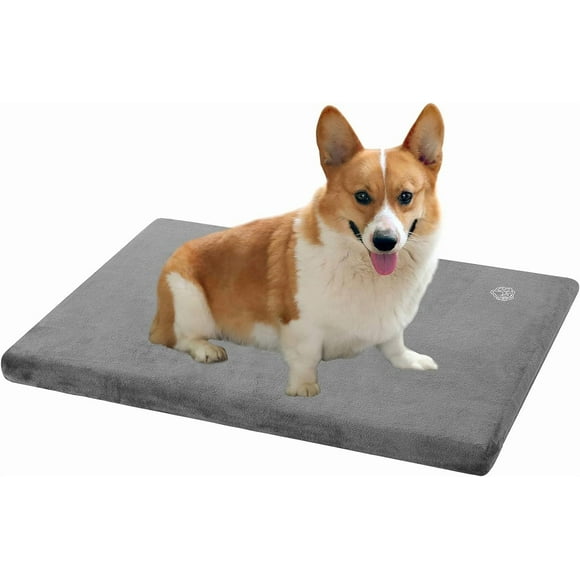 EMPSIGN Dog Bed Crate Pad Mattress Reversible (Cool & Warm), Orthopedic Dog Bed, Water Proof Linings, Removable Machine Washable Cover, Firm Sup